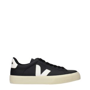 Veja Black Leather Low Top Sneakers
